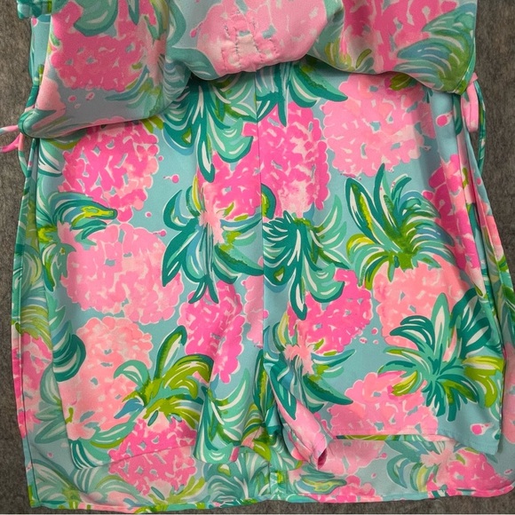 Lilly Pulitzer Jonna High Collar Classic Fresh Fun Beach Preppy Shift Romper - 8 - Picture 12 of 16